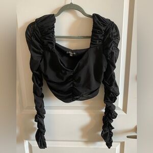 Black Long Sleeve with Mesh Sleeves